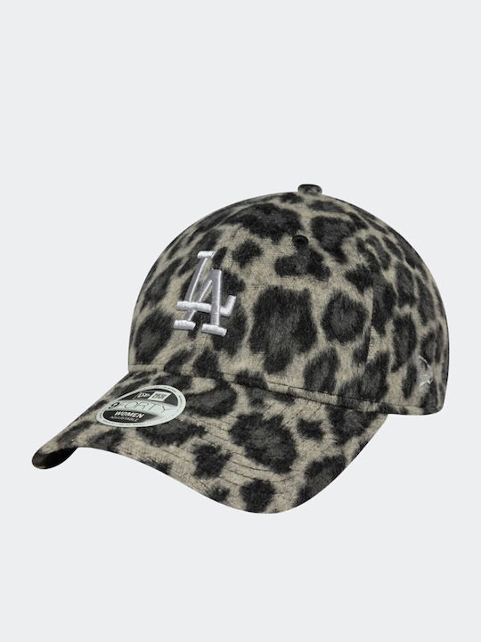 New Era La Dodgers Femei Mlb Cosy Animal Gri Leopard 9forty Șapcă Reglabilă Jockey Pentru Femei Model Leopard