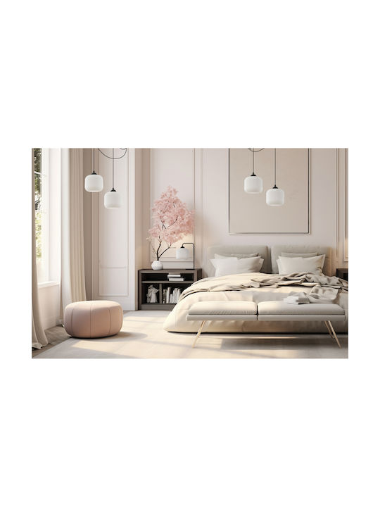 Light Home Lampă de masă pentru Soclu E27 cu Abajur Negru și Bază