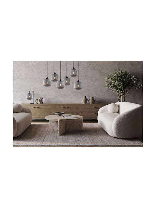 Light Home Lampă de masă pentru Soclu E27 cu Abajur Negru și Bază