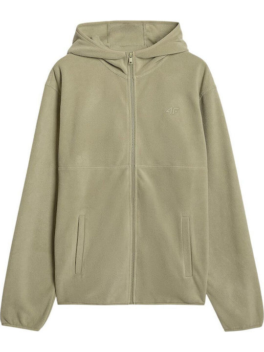 4F Ανδρική Ζακέτα Fleece Πράσινη