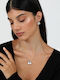 Doca Set with Necklace & Earrings from Steel with Stones