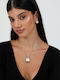 Doca Set with Necklace & Earrings from Steel with Stones