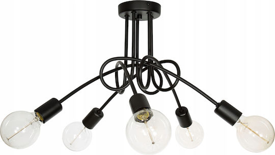 Light Home Κρεμαστό Φωτιστικό Μαύρο για 12 Λαμπτήρες E27