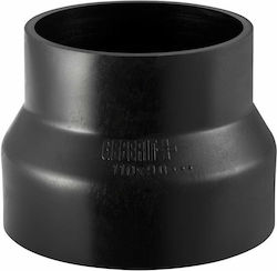 Reduction Constriction Pehd 125x75 Symmetrical Short Black Color Hdpe Sewage