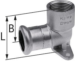 Wall Elbow Ears Gw Inox 15 Rp1/2" L = 41 Mm