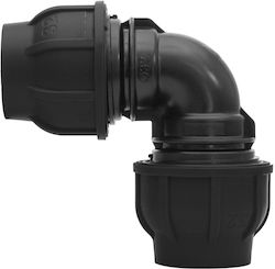 Pp 90° Clamp Elbow 90x90 Pn10 Pe Pipes Black Color