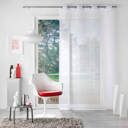 Douceur d'Intérieur Curtain with Tunnel Fantasy White 140x240cm