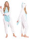 Winter Damen-Overall Schlafanzug Blau