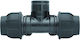 Pp 90° Clamp Pipe Tee 63x2""x63 Gw Internal Thread Pn16 Pe Pipes Black Color