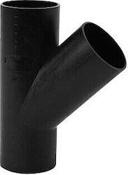 Pehd Pipe Tee 75x50/45 S12.5 Black Color Qs Quick Stream