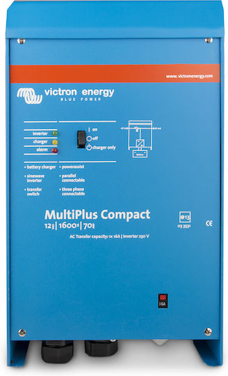 Victron Energy Multiplus Compact Инвертор Мощност 1300W с Номинално Напрежение На Входа 230V Трифазен CMP122160000