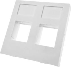 Adapter 45x45 2xRJ45 Flat Alantec Adapter 45x45 2xRJ45 Flat Alantec