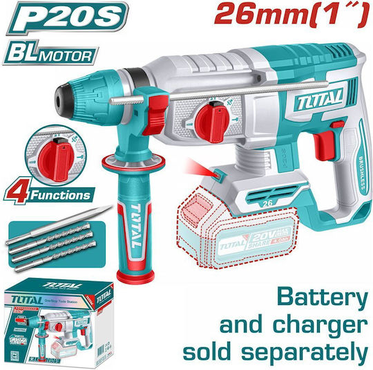 Total Κρουστικό Σκαπτικό Πιστολέτο Μπαταρίας Brushless 20V Solo με Υποδοχή SDS Plus TRHLI20268
