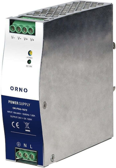 Orno Sursă de Alimentare pe Șină DIN cu Ieșire 24V și Putere 120W 5A