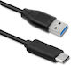 Qoltec USB 3.1 Cable USB-C male - USB-A Μαύρο 1m 50500