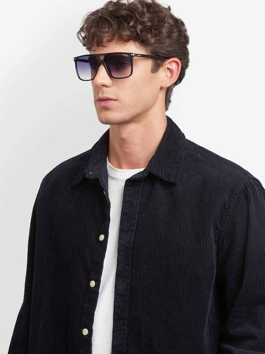 Carrera Unisex Sunglasses With Black Horn-Rimmed Frame And Grey Lens 366/S OIT/08