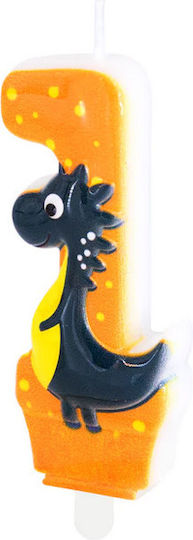 Kuchenkerze Nummer 1 Ein Dino Dinosaurier