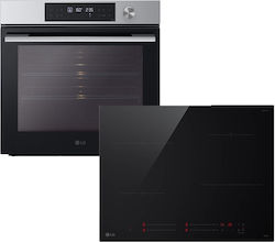 LG Άνω Πάγκου με Επαγωγικές Εστίες Inox WSED7612S + CI5Z2423BN