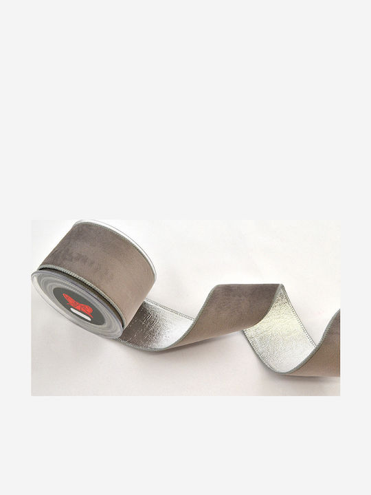 LiebeQueen Christmas Ribbon Gray 450x5.2cm 1pc