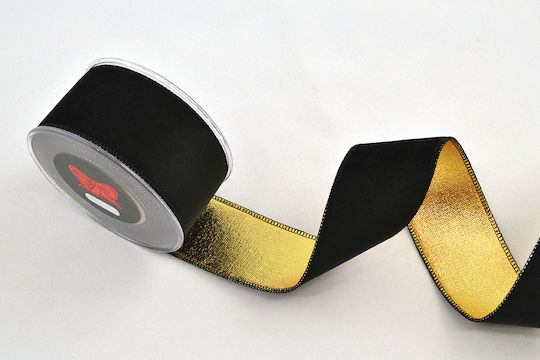 LiebeQueen Christmas Ribbon Black 450x5.2cm 1pc