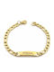Men's Identity Bracelet Engraving Awear Carlo Gold