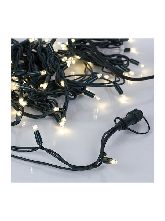100 Lights LED Natural White in String 1pcs