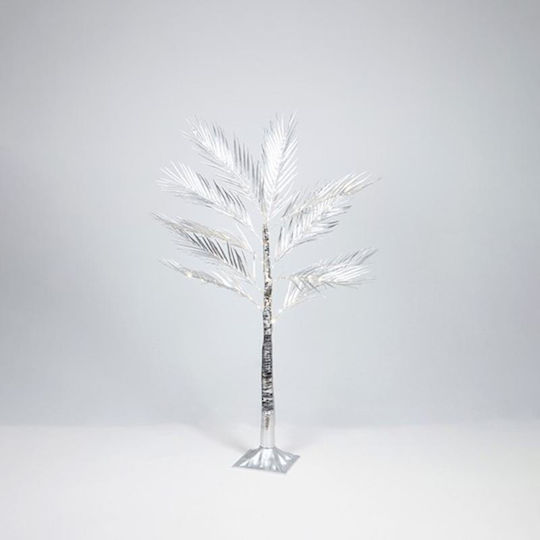 Arbore Decorativ de Crăciun cu Lumină LED Argintiu Arbore Decorativ de Crăciun cu Lumină LED Argintiu