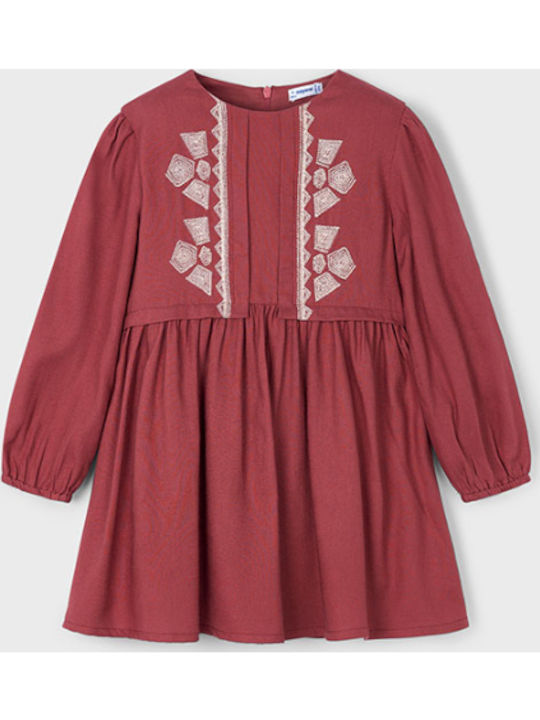 Mayoral Kinderkleid Langärmelig Red
