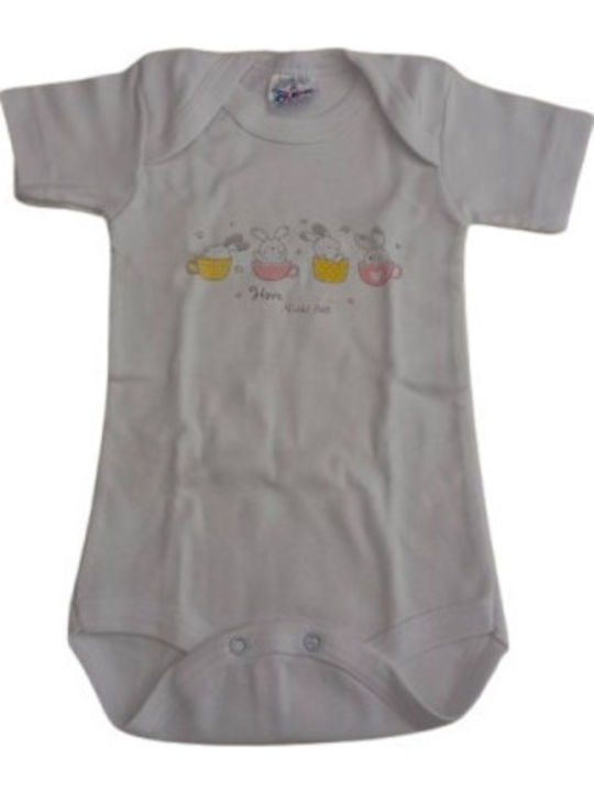 Fridel Petit Baby Bodysuit White - Pink