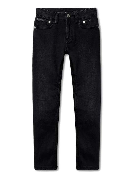 Calvin Klein Blugi Pentru Copii Pantalon Jeans Spălat Negru