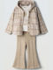 Set pentru copii cu pantaloni Iarnă 3buc Beige