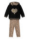 Kids' Set with Leggings Winter 2pcs Black-Brown