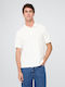 Polo Herrenbluse Kurzarm Off-White