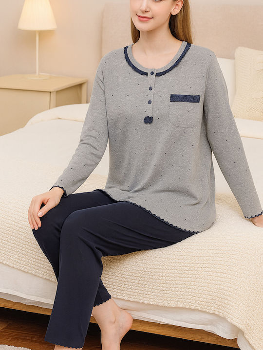 Cootaiya Winter Damen Pyjama-Set Grey