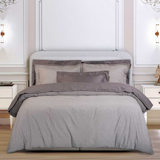 Greenwich Polo Club Duvet Cover Set Cotton Queen with 2 Pillowcases 220x240 Essential Grey