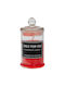 Red Transparent Candle Jar With Lid 6x12cm