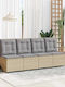 Four-Seater Sofa Outdoor Rattan with Pillows 54x67x95cm