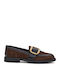 Δερμάτινα Γυναικεία Loafers σε Καφέ Χρώμα