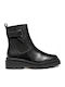 Felleny Ghete Dama De Piele Ankle Boots Negru