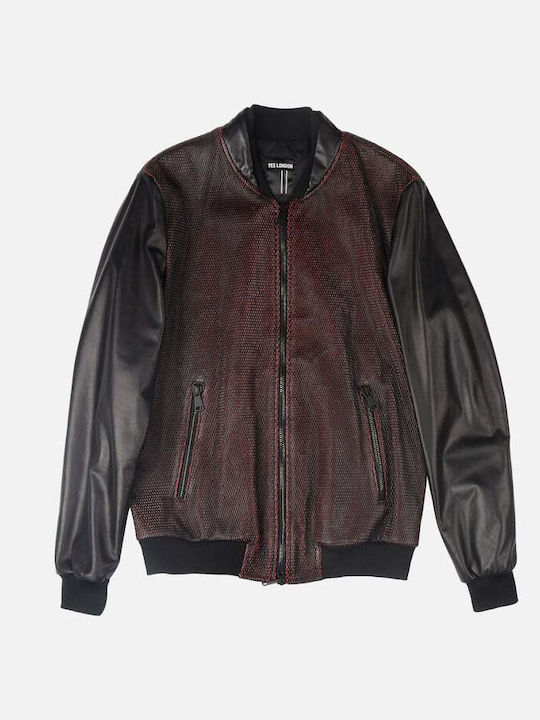Yes London Lederjacke Black / Red