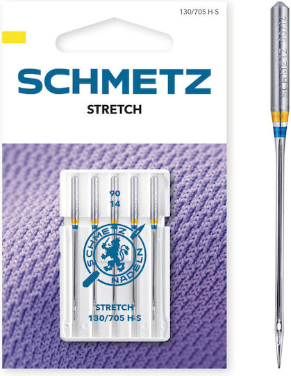 Set 5 Ace pentru Cusut Materiale Elastice Finete 90 Schmetz 130/705 H-s Vds