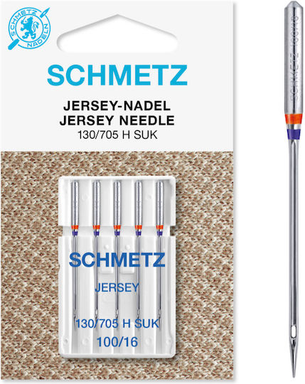 Set of 5 Knitting Jersey Sewing Needles Fineness 100 Schmetz 130/705 H Suk Ves