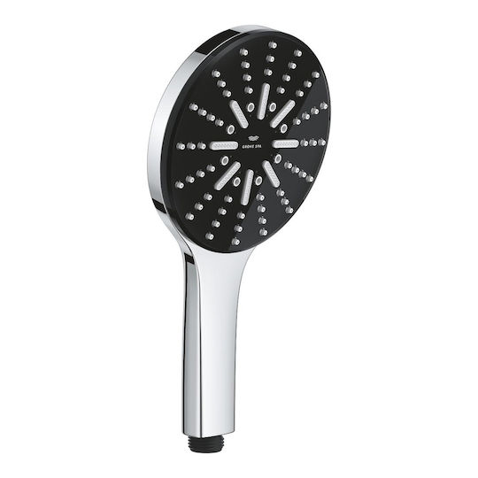 Rainshower Aqua 130 Τηλεφωνο Ντους Τριων Λειτουργιων Μαυρο Χρωμε 101676ki00 Grohe