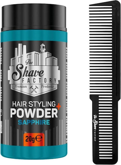Shave Factory Set Pudră Volumizantă Parfumată Sapphire Pentru Coafare 20 g + Pieptene Profesional Antistatic 051