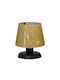 Heronia Table Lamp LED with Beige Shade and Black Base
