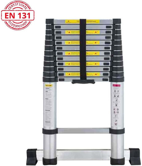 Veritas Telescopic Ladder Aluminum of Steps with Maximum Height 3.2m