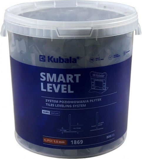 Плочи За Алфадопиране Kubala Tile Leveling Clips 1.5мм 800 Бройки + Кофа