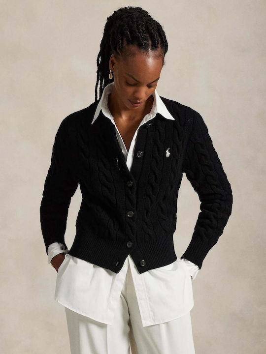 Ralph Lauren Γυναικεία Ζακέτα Πλεκτή Μαύρη