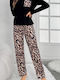 Fuanna Winter Women's Pyjama Set Black