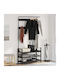 Vidaxl Hanger Black Oak 95 x 34 x 184 cm Engineered Wood